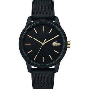 Lacoste Men's l.12.12.Quartz Tr-90 and Rubber Strap Casual Watch Black 2011010